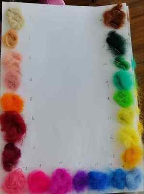 Caterpillar Recycled Polyester Staple Fiber ，8D*102MM  – Color Series，Length Can Be Adjusted As Required.