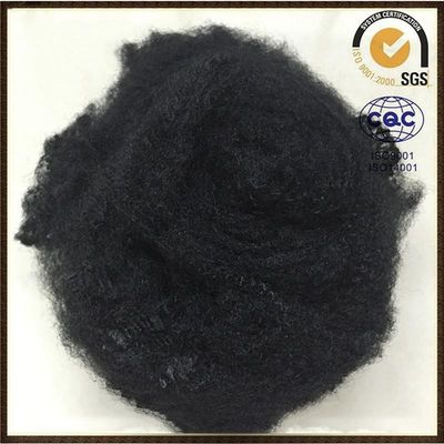 штапельное волокно полиэстера девственницы 6D x 64mm черное PSF для Geotextile