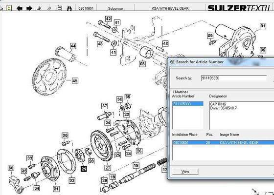 Части PS TW11 тени Sulzer номера детали 911105330 кольца крышки запасные
